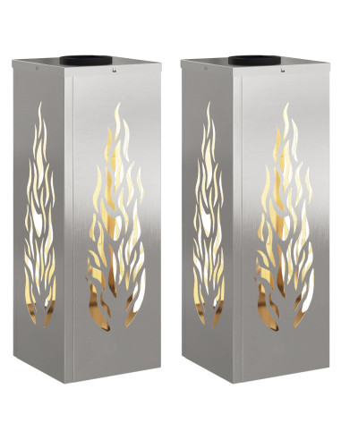 Faro LED solare per sentieri 2 pcs Ruggine