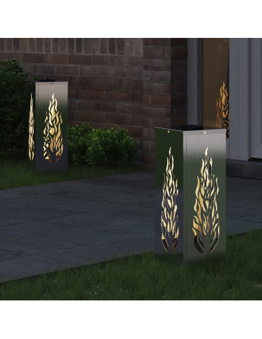 Faro LED solare per sentieri 2 pcs Ruggine