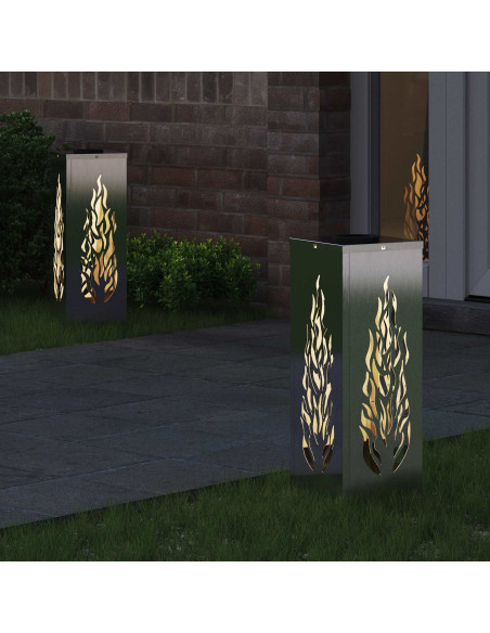 Faro LED solare per sentieri 2 pcs Ruggine