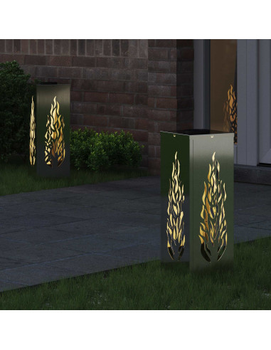 Faro LED solare per sentieri 2 pcs Ruggine