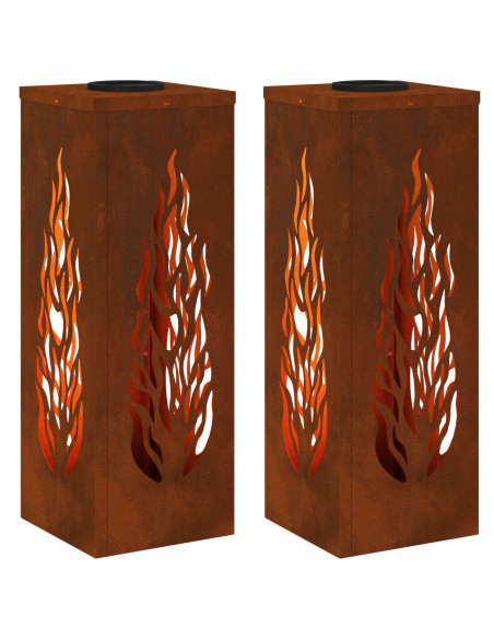 Faro LED solare per sentieri 2 pcs Bronzo