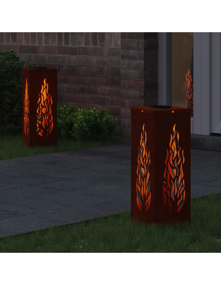 Faro LED solare per sentieri 2 pcs Bronzo