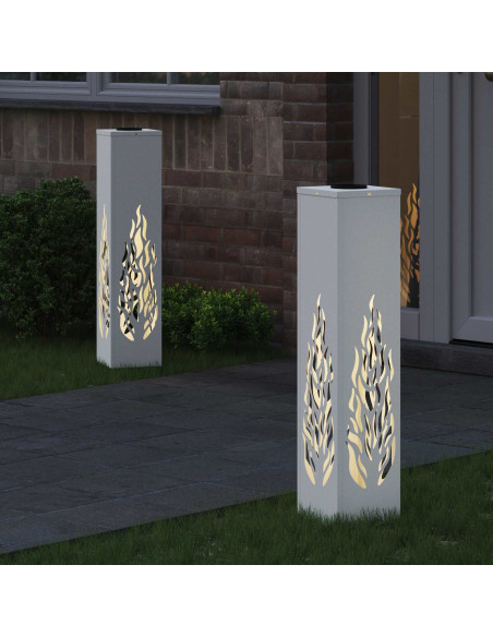 Faro LED solare per sentieri 2 pcs Bianco