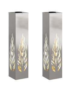 Faro LED solare per sentieri 2 pcs Ruggine 2