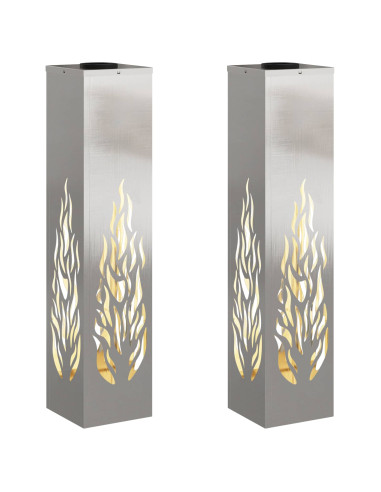 Faro LED solare per sentieri 2 pcs Ruggine