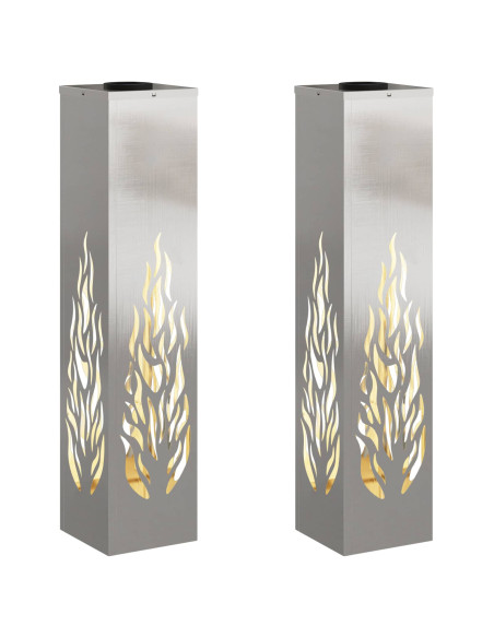 Faro LED solare per sentieri 2 pcs Ruggine