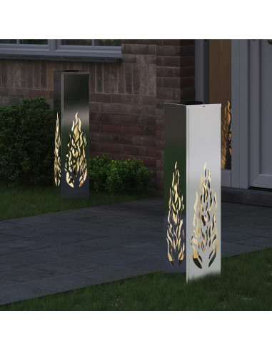 Faro LED solare per sentieri 2 pcs Ruggine