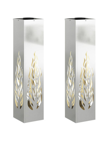 Faro LED solare per sentieri 2 pcs Ruggine