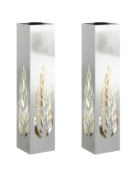 Faro LED solare per sentieri 2 pcs Ruggine