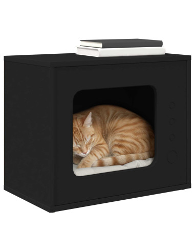 Casa per Gatti Nero 51 x 30 x 42,5 cm Legno multistrato