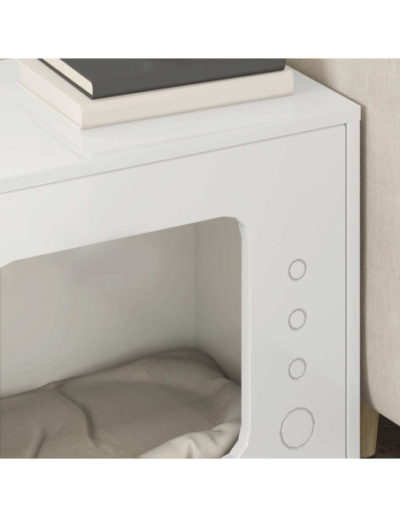 Casa per Gatti Bianco Lucido 51 x 30 x 42,5 cm