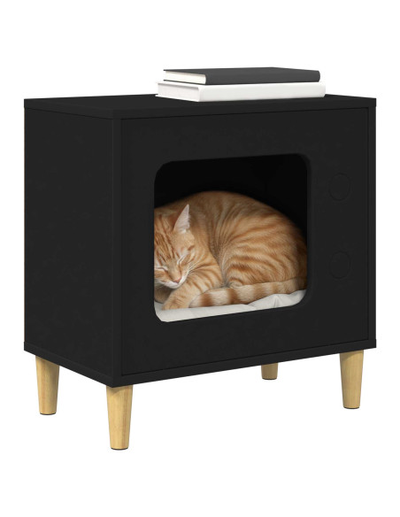 Casa per Gatti Nero 51 x 30 x 52 cm Legno multistrato