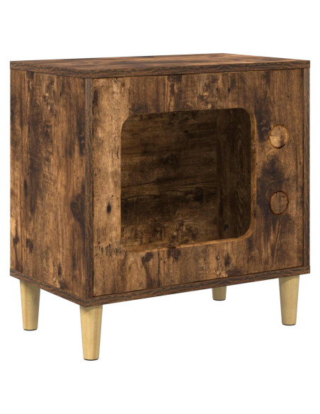 Casa per Gatti Rovere fumé 51 x 30 x 52 cm Legno multistrato