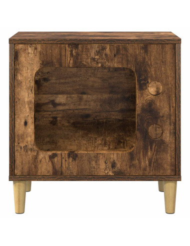 Casa per Gatti Rovere fumé 51 x 30 x 52 cm Legno multistrato