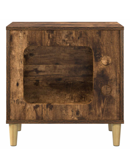 Casa per Gatti Rovere fumé 51 x 30 x 52 cm Legno multistrato