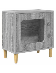 Casa per Gatti Grigio Sonoma 51 x 30 x 52 cm Legno multistrato 2