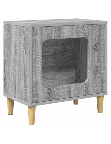 Casa per Gatti Grigio Sonoma 51 x 30 x 52 cm Legno multistrato