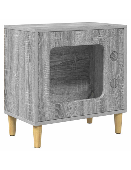 Casa per Gatti Grigio Sonoma 51 x 30 x 52 cm Legno multistrato