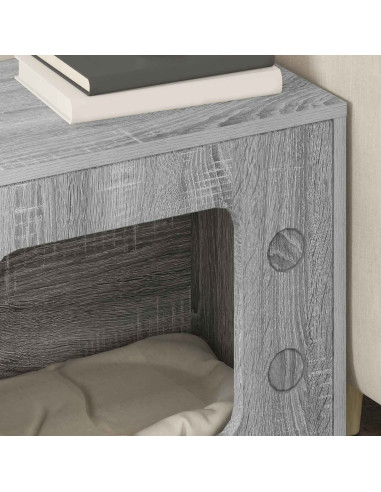 Casa per Gatti Grigio Sonoma 51 x 30 x 52 cm Legno multistrato