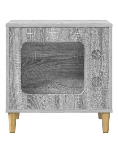 Casa per Gatti Grigio Sonoma 51 x 30 x 52 cm Legno multistrato