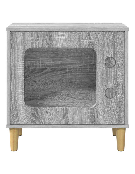 Casa per Gatti Grigio Sonoma 51 x 30 x 52 cm Legno multistrato