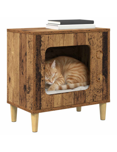 Casa per Gatti Legno vecchio 51 x 30 x 52 cm Legno multistrato