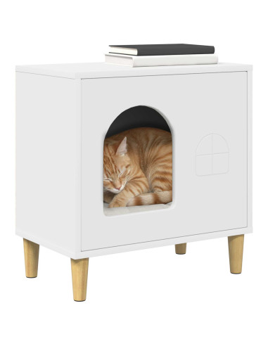 Casa per Gatti Bianco 51 x 30 x 52 cm Legno multistrato
