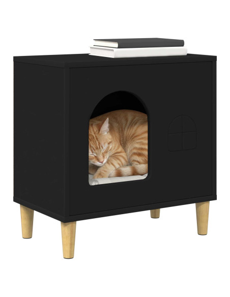Casa per Gatti Nero 51 x 30 x 52 cm Legno multistrato