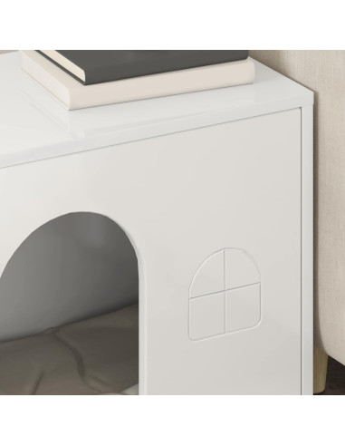 Casa per Gatti Bianco Lucido 51 x 30 x 52 cm Legno multistrato