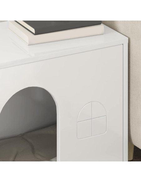 Casa per Gatti Bianco Lucido 51 x 30 x 52 cm Legno multistrato