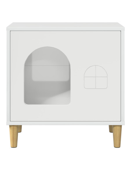 Casa per Gatti Bianco Lucido 51 x 30 x 52 cm Legno multistrato