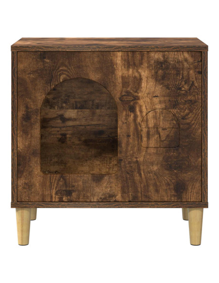 Casa per Gatti Rovere fumé 51 x 30 x 52 cm Legno multistrato