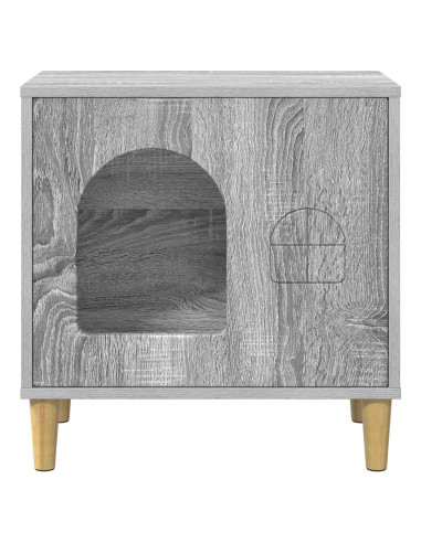 Casa per Gatti Grigio Sonoma 51 x 30 x 52 cm Legno multistrato