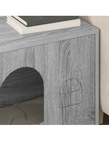 Casa per Gatti Grigio Sonoma 51 x 30 x 52 cm Legno multistrato
