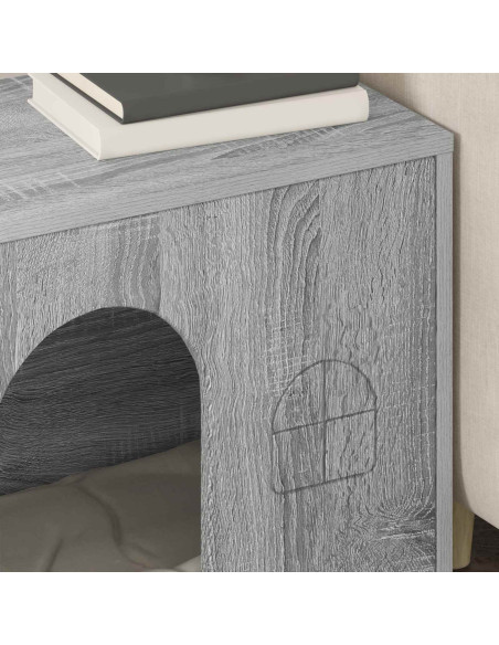 Casa per Gatti Grigio Sonoma 51 x 30 x 52 cm Legno multistrato