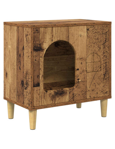 Casa per Gatti Legno vecchio 51 x 30 x 52 cm Legno multistrato