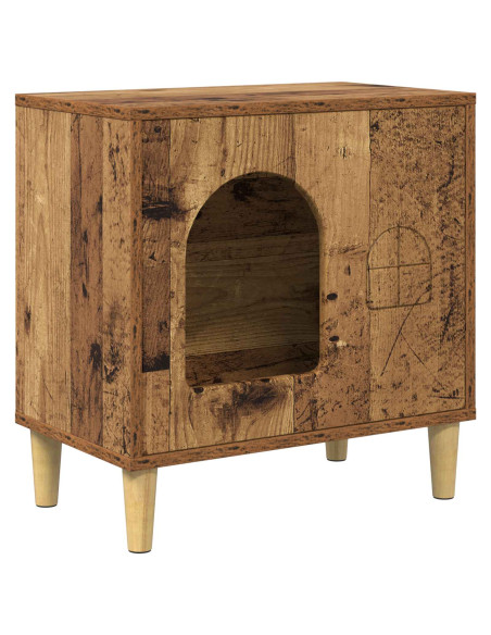 Casa per Gatti Legno vecchio 51 x 30 x 52 cm Legno multistrato