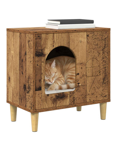 Casa per Gatti Legno vecchio 51 x 30 x 52 cm Legno multistrato