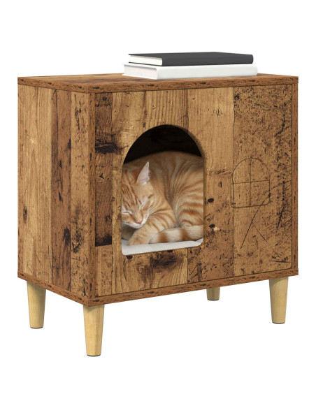 Casa per Gatti Legno vecchio 51 x 30 x 52 cm Legno multistrato