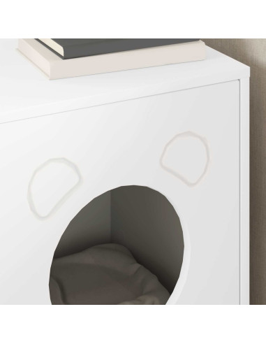 Casa per Gatti Bianco 42,5 x 40 x 53 cm Legno multistrato