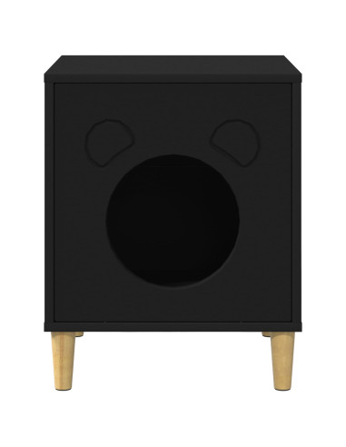 Casa per Gatti Nero 42,5 x 40 x 53 cm Legno multistrato