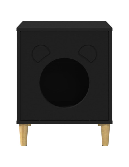 Casa per Gatti Nero 42,5 x 40 x 53 cm Legno multistrato