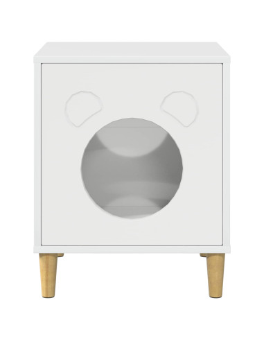 Casa per Gatti Bianco Lucido 42,5 x 40 x 53 cm