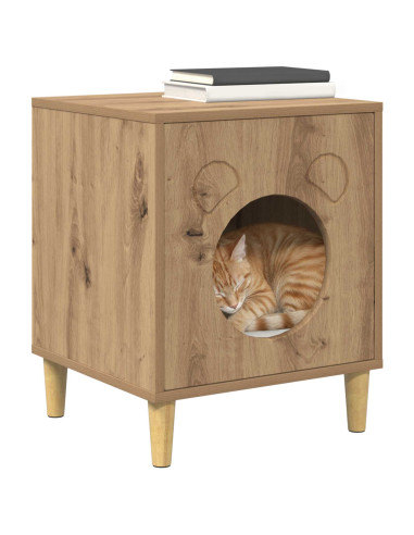 Casa per Gatti Rovere Artigianale 42,5 x 40 x 53 cm