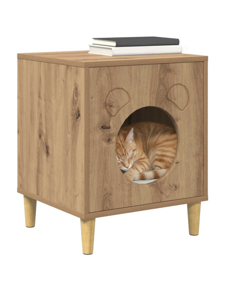 Casa per Gatti Rovere Artigianale 42,5 x 40 x 53 cm