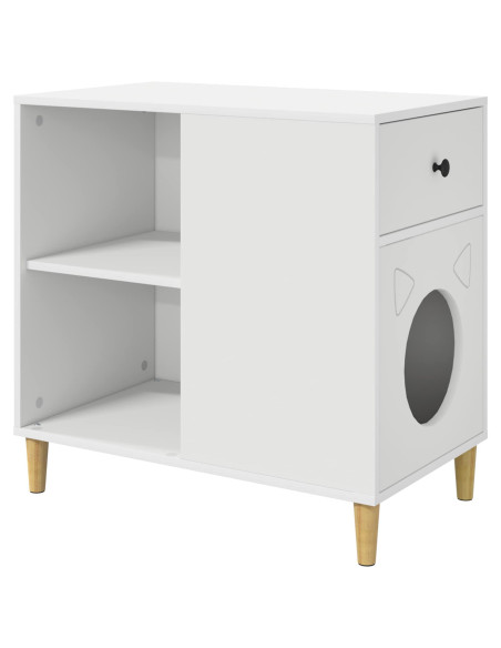 Casa per Gatti Bianco 72 x 42.5 x 70 cm Legno multistrato