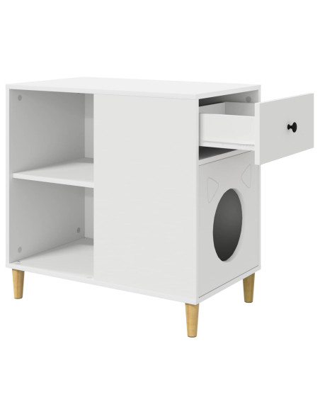 Casa per Gatti Bianco 72 x 42.5 x 70 cm Legno multistrato