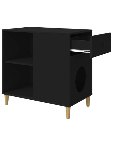Casa per Gatti Nero 72 x 42.5 x 70 cm Legno multistrato