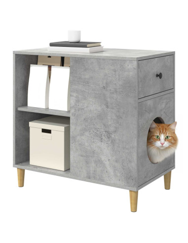 Casa per Gatti Calcestruzzo 72 x 42.5 x 70 cm Legno multistrato