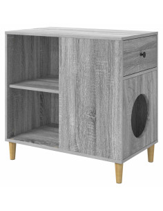 Casa per Gatti Grigio Sonoma 72 x 42.5 x 70 cm 2